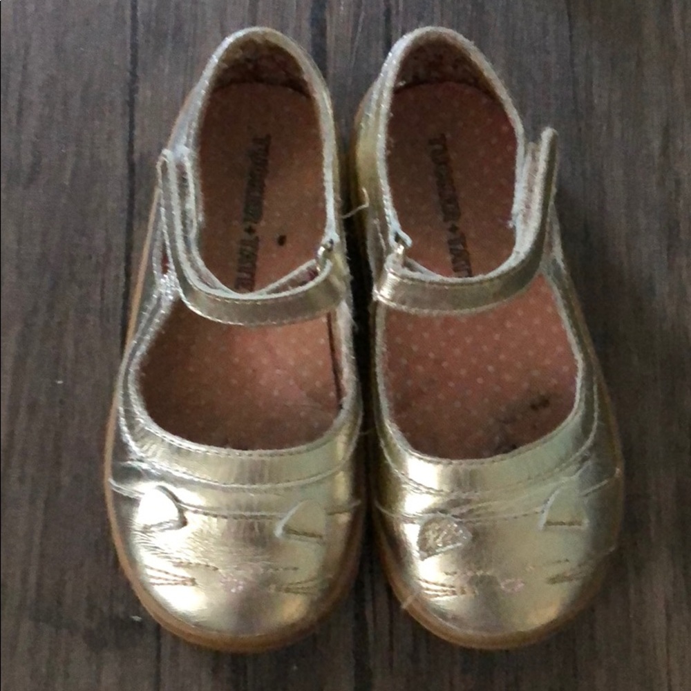 Gold Mary Janes